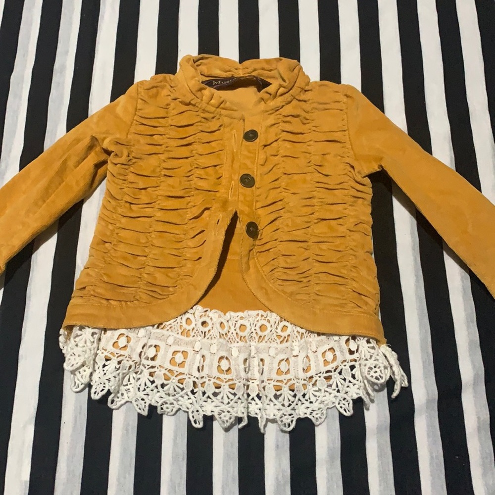 Mustard pie velour jacket